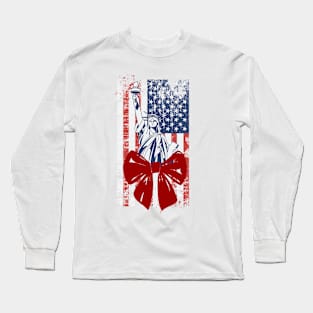 Statue of Liberty with bow Long Sleeve T-Shirt